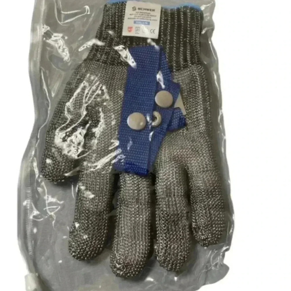 Schwer SlicePro ANSI A9 Cut Resistant Glove PR1706 Stainless Steel Mesh Metal... - Picture 2 of 3